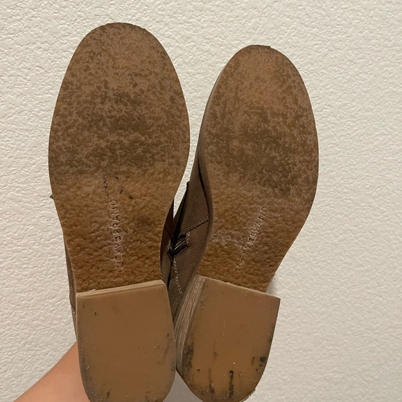 Lucky Brand Tamela Lace Up Combat Boot Taupe Size 6.5 - Picture 11 of 12